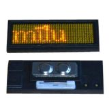 Yellow LED Name Badge Whit Scrolling Message 4*1.3*0.2in( 102 x 33 x 5mm)