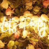 CALCA LED Neon Sign Let´s Party Integrative Sign Size- 23X10inches