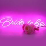 CALCA LED Neon Sign Bride to be ,Integrative Sign Length 6.53X15.63+5.39X11.97 inches (Pink)