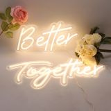CALCA Warm White Better Together Integrative Neon Sign Size-23.5x10inches+17.3 x8.7inches