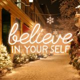 CALCA LED Neon Sign believe in your self  Sign 12VDC  Size- 23X11inches (Warm white)