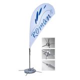 8.2ft Cross Water Bag Base Teardrop Banner