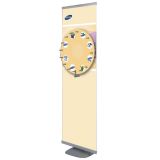 Soporte de banner con una placa giratoria (sólo soporte)