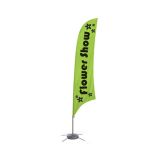 Bandera de pluma con base cruzada de bolso de agua (impresión de una sola cara) 11.5 ft
