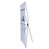 Soporte para banner con forma de "x" de 31.5"x71" de fibra de vidrio.