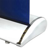 33"W x 79"H Tablero de soporte bandera enrrollador Economia Base Plateado  (Solamente puesto )