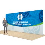 20ft Straight Back Wall Display with Custom Fabric Graphic (Graphic Only/Single Sided)