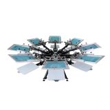 8 Color 8 Station Manual Screen Printing Press, with Micro Registration