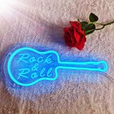 CALCA LED Guitar shape Rock&Roll Neon Sign , Size- 32 X 22 cm