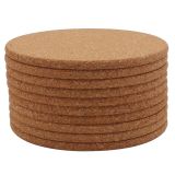 10pcs Round Cork Coasters 3.9" Diameter for Cold Drinks Wine Glasses Plants Cups & Mugs