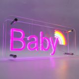 CALCA LED Neon Light Box Acrylic Panel Neon Sign(Baby),Size- 13.78 X 5.9inches