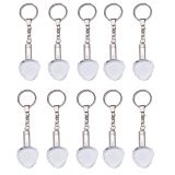 10 Pack Crystal Key Rings Personalized Crystal Heart Keychain with LED Blue Light For Party Gifts 