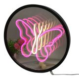 3D Magic Infinite Mirror Multi-layer Butterfly Neon Mirror Sign