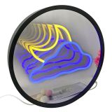 3D Magic Infinite Mirror Multi-layer  cloud+moon Neon Mirror Sign