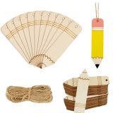 CALCA Spot 10 SET Wooden Blank Pencil Shaped Bookmark for DIY Wooden Painting Wooden Home Hanging Decor